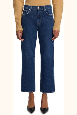 7 for all Mankind Logan Stovepipe High Rise Jeans in Juicy