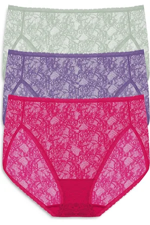 Natori Bliss Allure One Size Lace French Cut Bikinis, Set of 3