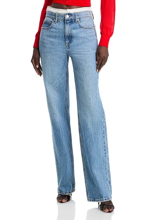 Alexander Wang Alexanderwang. t Mid Rise Contrast Waistband Jeans in