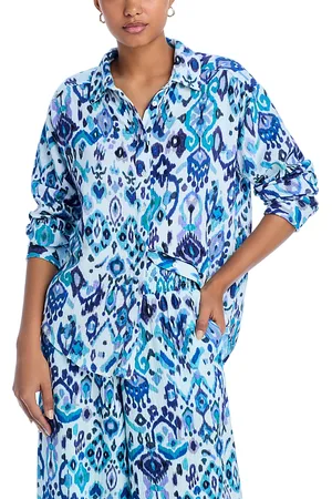 Echo Supersoft Gauze Ikat Shirt Swim Cover-Up