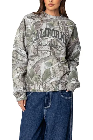 Edikted Cali Baby Camo Sweatshirt