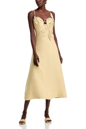 Farm Rio 3D Floral Linen Dress