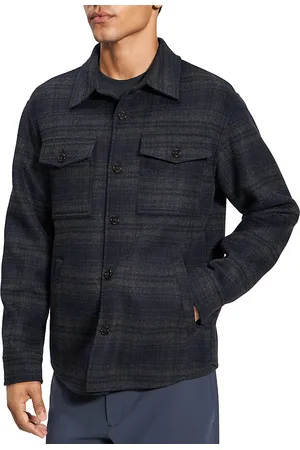THEORY Shirt Jacket in Noble Plaid