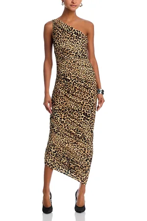 Norma Kamali Diana Printed Asymmetric Gown