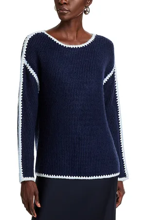SINGLE THREAD Contrast Trim Sweater