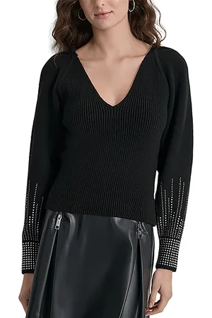 DKNY Ribbed Studded Sweater