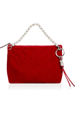 Jimmy Choo Callie Velvet with Crystal Strap Clutch