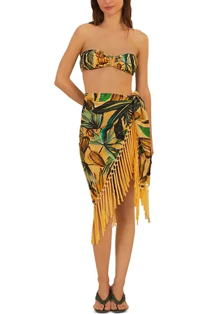 Farm Rio Fringe Trim Wrap Skirt