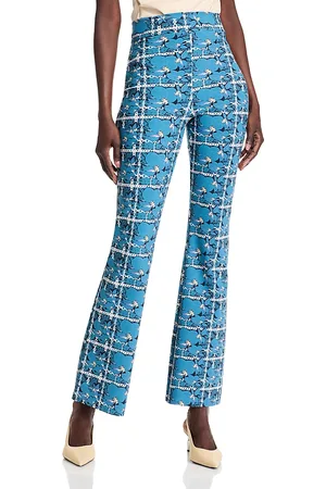 CHIARA BONI Printed High Rise Flared Pants