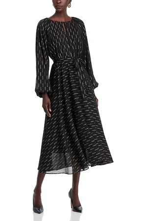 ELIE TAHARI Keyhole Fit and Flare Dress