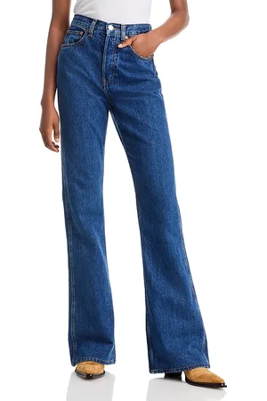 RE/DONE The Riding High Rise Long Bootcut Jeans in