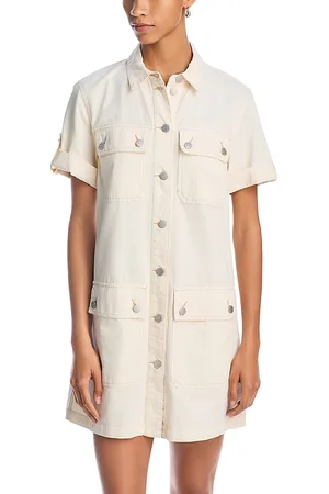 VERONICA BEARD Warren Button Front Mini Dress
