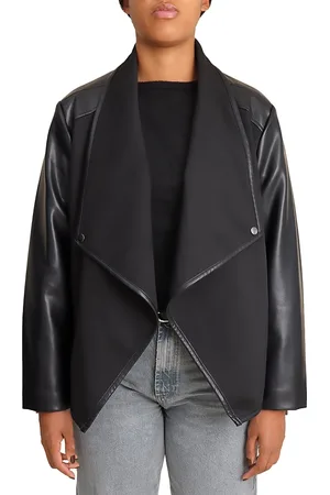 BAGATELLE Faux Leather Mixed Media Jacket