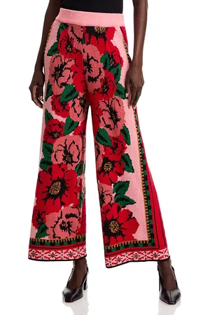 Farm Rio Flower Tapestry Sweater Pants