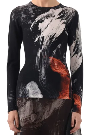 Jason Wu Brushstroke Crewneck Sweater