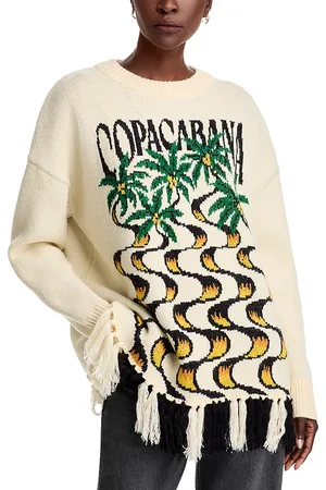 Farm Rio Copacabana Tasseled Hem Sweater