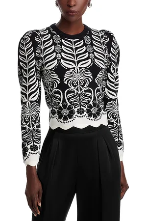 Farm Rio Ainika Puffed Shoulder Sweater