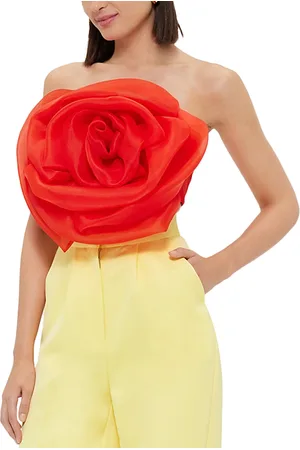 LEO LIN Bloom Rose Bustier Top