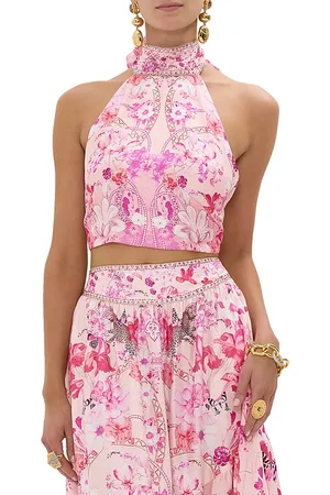 Camilla Silk Halter Top in