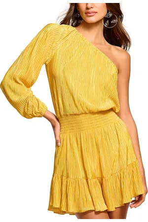 Ramy Brook Rasshi Plisse One Shoulder Mini Dress