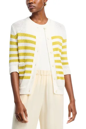 Fabiana Filippi Striped Elbow Sleeve Cardigan