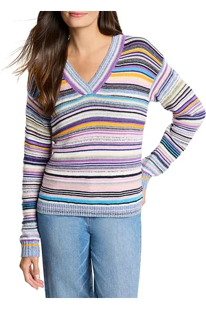 NIC+ZOE Flower Fields Striped Sweater
