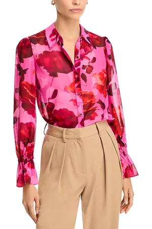 Milly Lace Floral Print Blouse