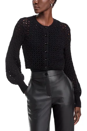 Toccin Tori Blouson Sleeve Cotton Cardigan Sweater