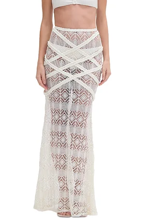 PATBO Beach Lace Braided Cover Up Maxi Skirt