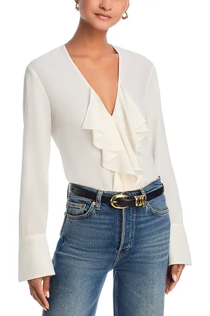 Frame Ruffled Silk Blouse