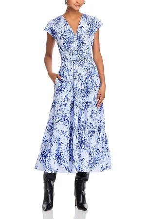 Derek Lam Fatima Printed Tiered Midi Dress