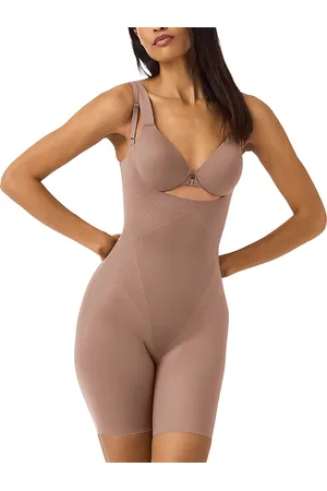 Spanx Thinstincts 2.0 Open Bust Mid Thigh Bodysuit