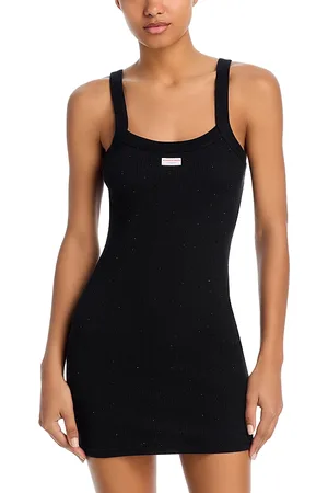 Alexander Wang Crysal Hotfix Waffle Cami Dress