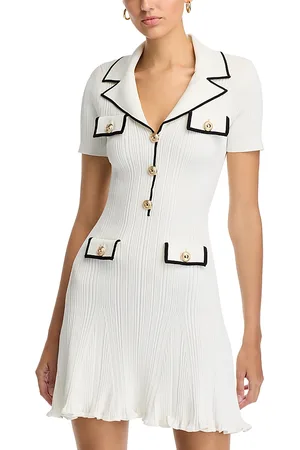 Self-Portrait Rib Knit Mini Dress