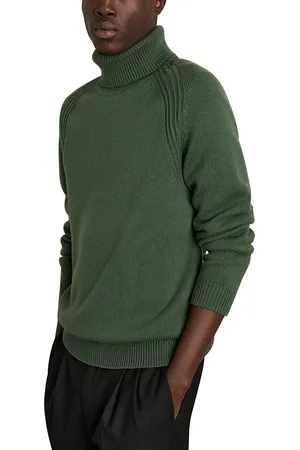Reiss Stratus Wool & Nylon Seam Detail Regular Fit Turtleneck Sweater