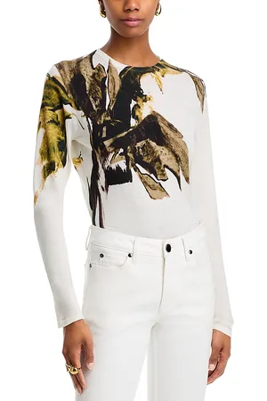 Jason Wu Merino Wool Brushstroke Print Sweater