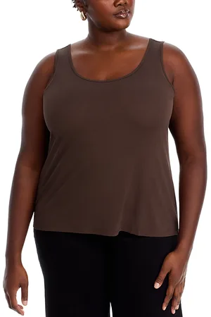 Eileen Fisher Stretch Silk Jersey Scoop Neck Tank