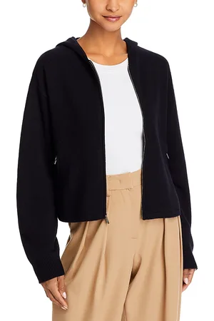 THEORY Cropped Zip Hoodie Sweater