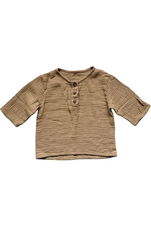The Simple Folk Unisex Muslin Henley