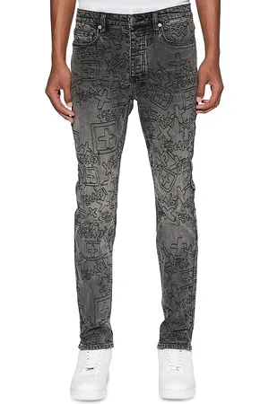 KSUBI Chitch Stencil Slim Fit Jeans in Gray