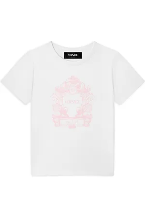 VERSACE Unisex Araldo Logo Graphic Jersey Tee