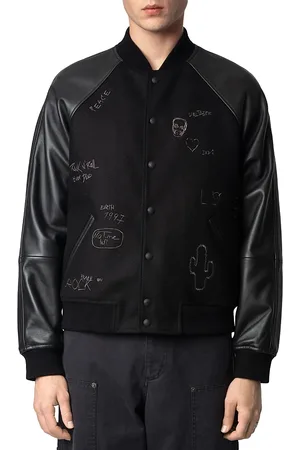 Zadig & Voltaire Boris Mixed Media Bomber Jacket