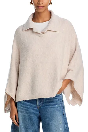 Aqua Crop Collar Cozy Poncho