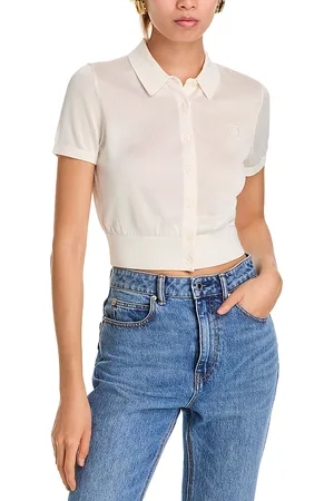 Alexander Wang Alexanderwang. t Polo Collar Short Sleeves Cardigan