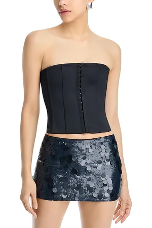 DANIELLE GUIZIO Satin Corset Top