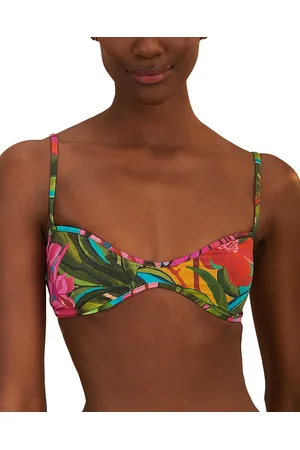 Farm Rio Jardin De Reve Floral Print Bikini Top