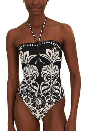 Farm Rio Flowers Leopard One Piece Swimsuit