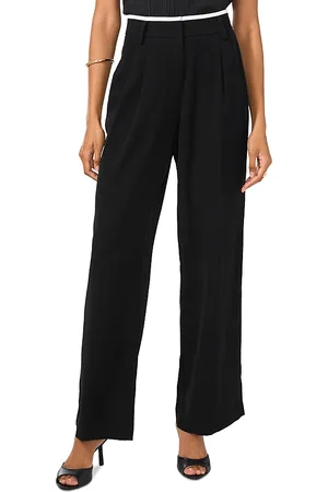 Vince Camuto Contrast Waist Wide Leg Pants