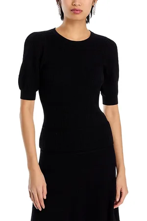 ELIE TAHARI Blouson Sleeve Textured Top