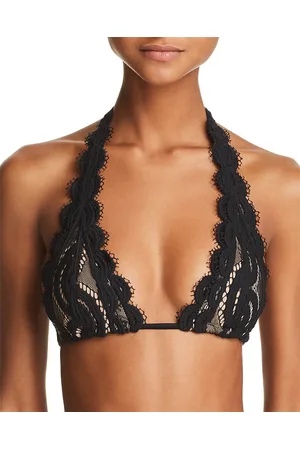 PQ Swim PilyQ Lace Overlay Halter Bikini Top